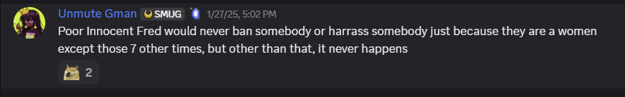 Screenshot calling to ban women