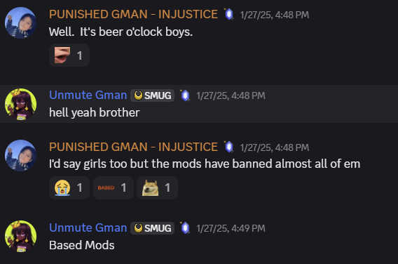 Screenshot calling to ban women