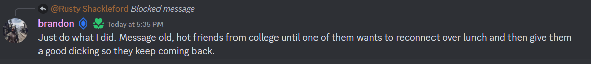 A crude comment about messaging women from college