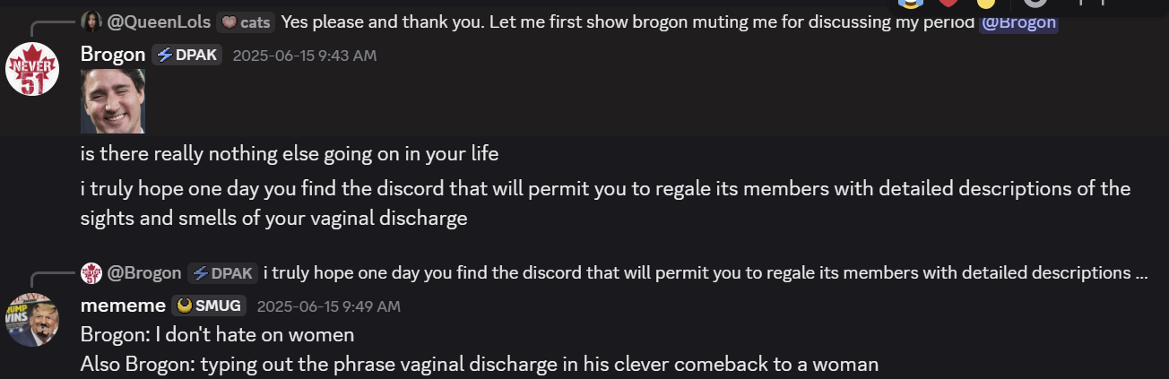 Period relegated to vaginal discharge