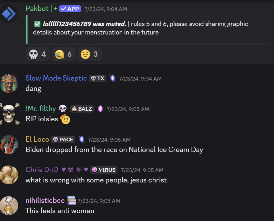 User reaction