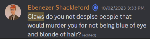 A comment about finding a woman to murder