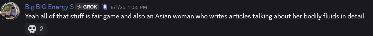 Comment about an Asian woman